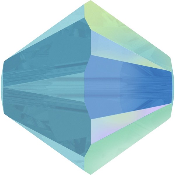 Swarovski Crystal 5328 Xilion Bicone Bead 4 mm – 10 pieces – Turquoise AB