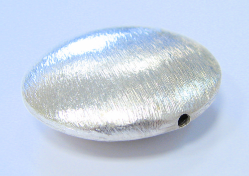 Linse 30x11mm - Waagerecht gebohrt - massive Ausführung - 925 Sterling-Silber