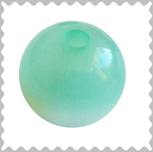 Polaris bead mint glossy 10 mm – Large hole