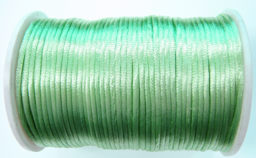 Silk ribbon 2 mm – mint – 1 meter artificial silk