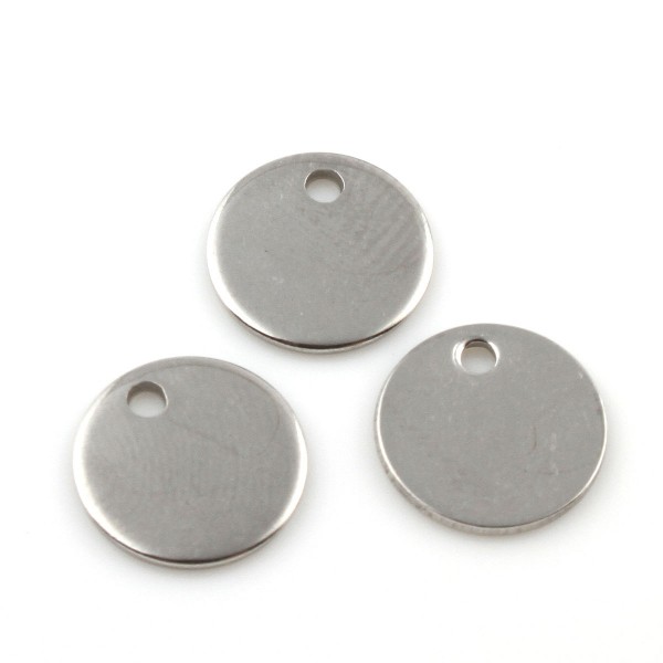 Pendant plate 10x1 mm – stainless steel – 1 pcs.