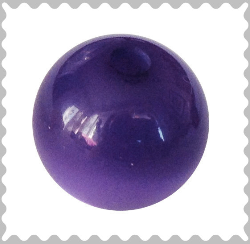 Polarisperle dunkel-lila glänzend 10 mm - Großloch