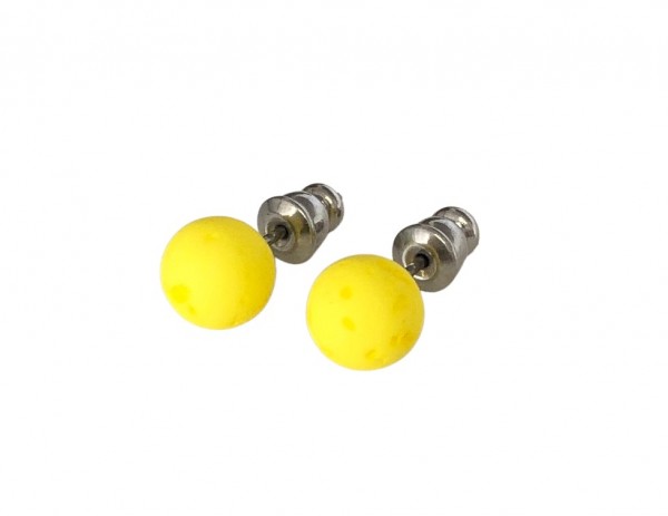 Polaris Gala Sweet Earrings 8 mm --Stainless steel- 1 pair – yellow
