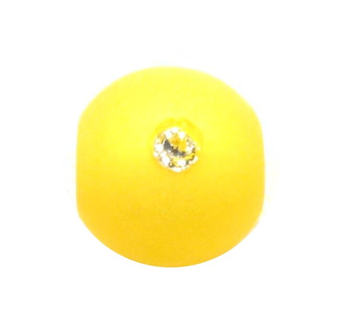 Polarisbead yellow10 mm – with Swarovski crystal