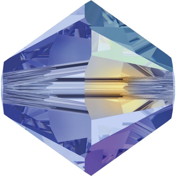 Swarovski Crystal 5328 Xilion Bicone Bead 4mm --- 10 Stück - Light Sapphire AB