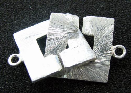 Verschluss in Viereckform 17mm - 925er Silber