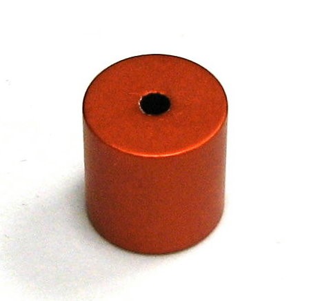 Aluminium Zylinder/Röhre eloxiert 10x10mm - elox dunkel-orange