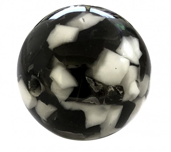 Mosaic bead 20 mm – black and white – 1 pcs.