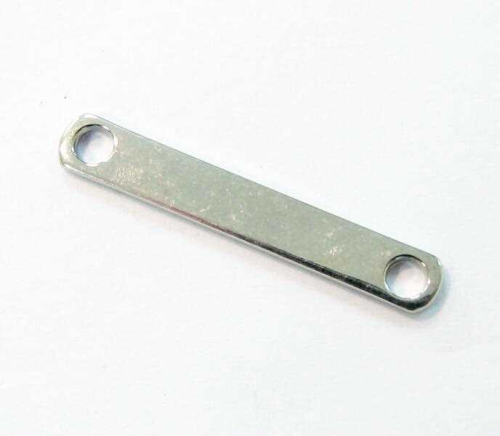 Verbindungssteg 20x3mm rhodinert - 2 Löcher