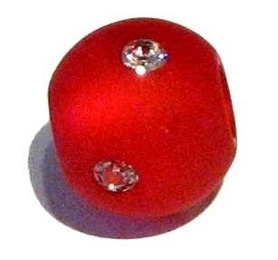 Polarisbead red 10 mm – with Swarovski crystal