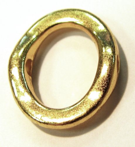 Oval element 15x13 mm – gold colored – metal