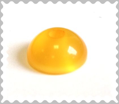 Polaris half bead 10x5 mm – glossy saffron