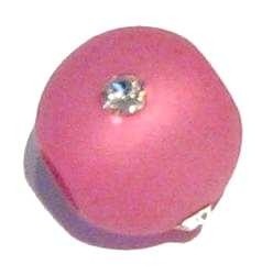 Polarisperle pink 10 mm - mit Swarovski-Kristall