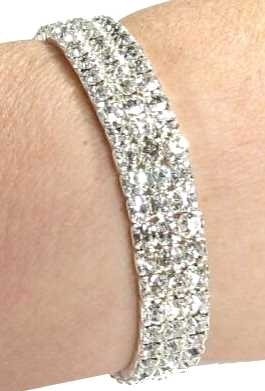 Crystal bracelet 3-row