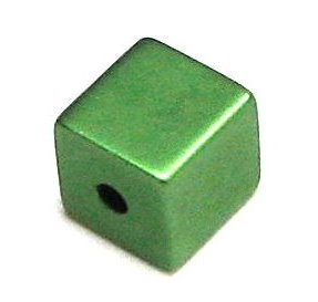 Aluminum cube anodised 8x8 mm – anodised light green