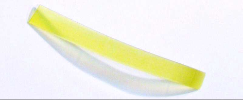 Flat PVC tape 7x1,5 mm – yellow – 10 cm for rings