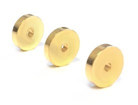 Spacer Scheibe 10x2mm - Farbe: gold - 1 Stück - Loch 2mm