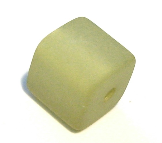 Polariswürfel 8mm light khaki - Kleinloch - 19 Stück Restposten