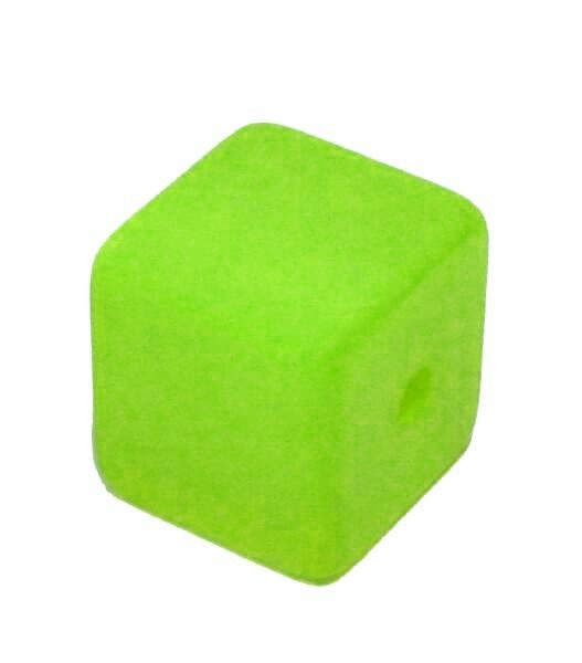 Polaris cube 6 mm apple green – small hole