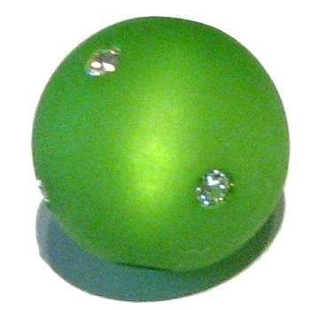 Polarisperle grün 16 mm - mit Swarovski-Kristall