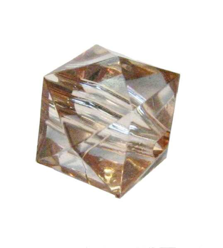 Cubes, 12 squared, 13 mm, transparent-brown plastic