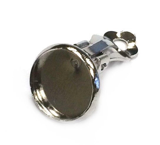 Ear clips – frame – setting for cabochons etc. — 1 pcs. – inside 12 mm