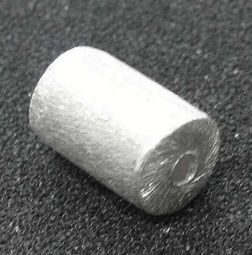 Röhre 15x10mm - gebürstet - 925er Silber