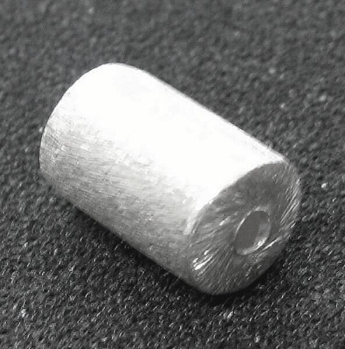 Röhre 15x10mm - gebürstet - 925 Sterling-Silber