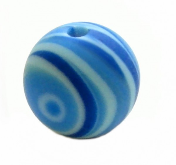 Polaris bead Zebra 12 mm – color: Aqua mix – small hole