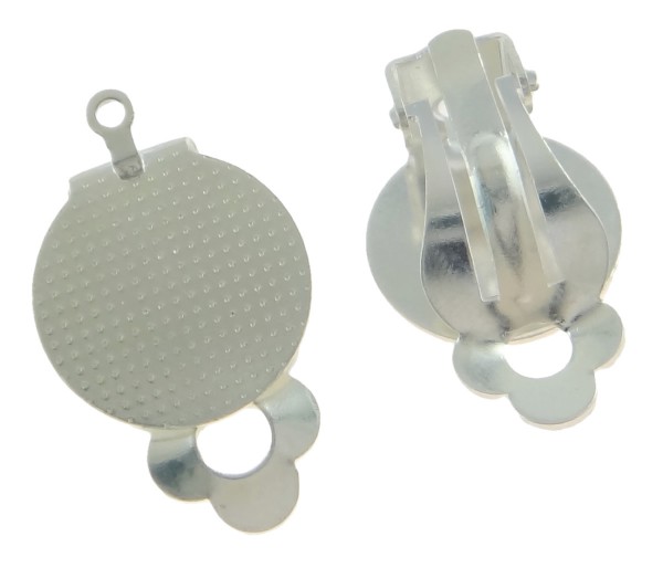 Ear clips 1 pair – with plate 14 mm