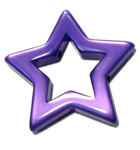 Polaris combi star dark purple, 34 mm, glossy