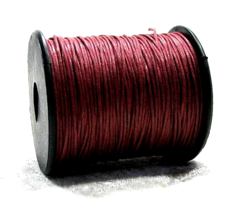 Baumwollband 1mm - 73 Meter - bordeaux