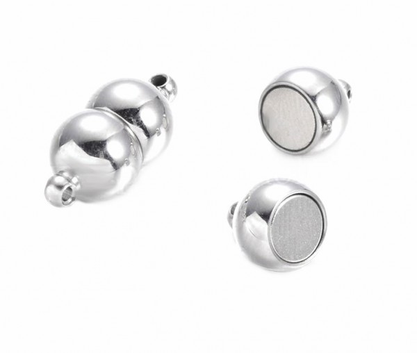 Magnetic clasp 8x18mm - stainless steel - very high quality finish - extra strong