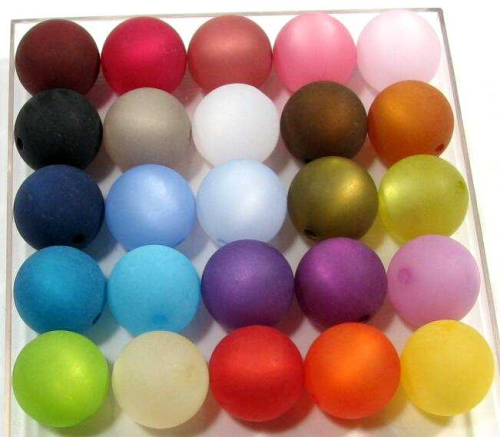 Polaris beads 14 mm large hole – 22 pieces in different colors