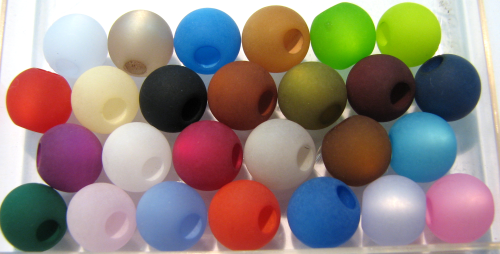 Polarisperlen 10mm - Großloch - 35 Stück in verschiedenen Farben