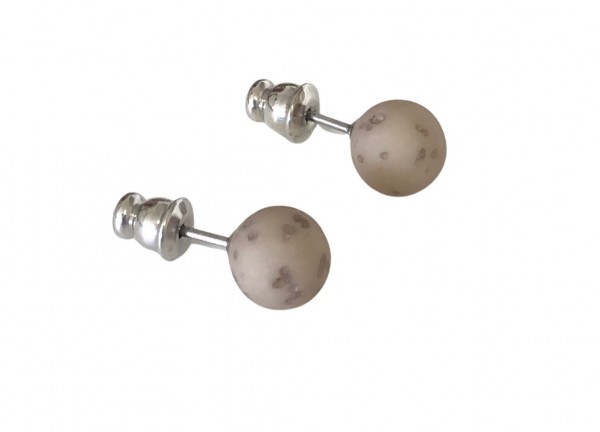 Polaris Gala Sweet Earrings 8 mm --Stainless steel- 1 pair – grey