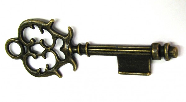 Schlüssel - 50x17mm - Anhänger antique bronze