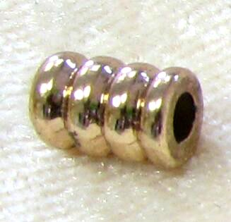 Tube 10x6 mm made of metal – glossy gold