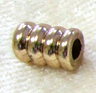 Röhre 10x6mm aus Metall - gold glänzend