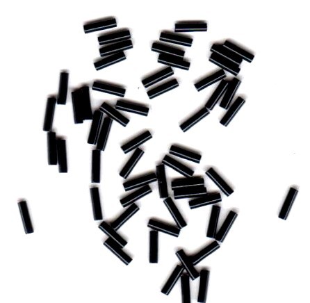 Miyuki sticks 6 mm – black – 40 pieces