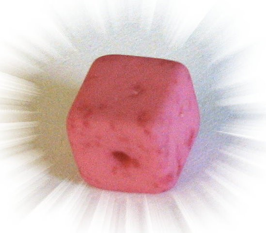 Polaris Gala sweet Würfel 8mm pink - Kleinloch