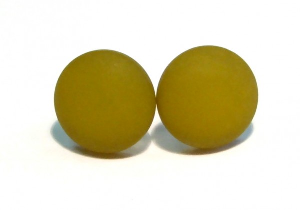 Polaris Earrings 12 mm – Stainless steel – 1 pairs – olive