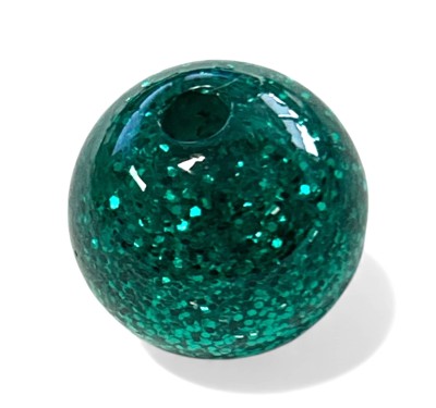 Feinglitzer-Perle 16mm - tannengrün