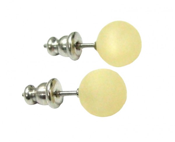 Polaris Earrings 8 mm --Stainless steel- 1 pair – champagne