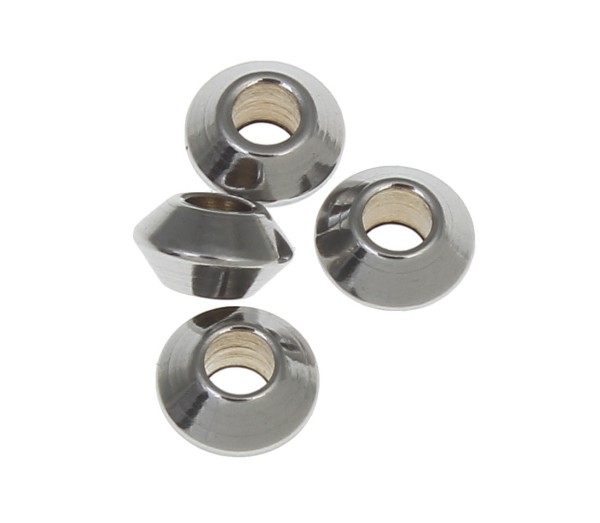 Diskus - Spacer - 6x3mm - Edelstahl - Lochgröße 2,5mm - 1 Stück