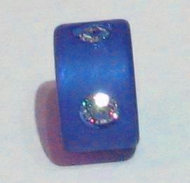 Polaris ring (spacer) blue 8 mm – with Swarovski crystal