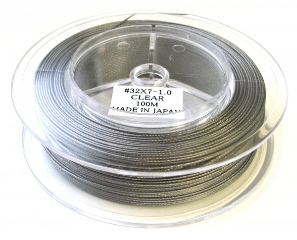 Steel rope Premium 1 mm – 100 meters – Jewelry wire – natural (silberg grey)