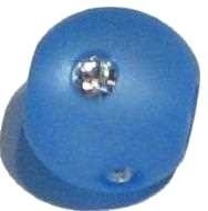 Polarisperle himmelblau 10 mm - mit Swarovski-Kristall