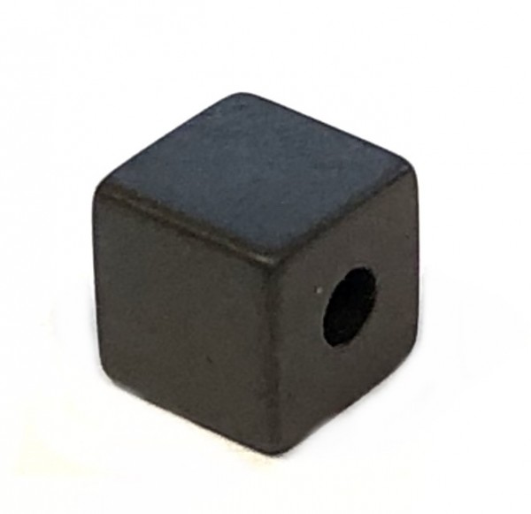 Hematite cube 6x6 mm – hematite matt – 1 pcs.