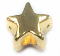 Stern 6x6x3mm - Farbe: gold glänzend